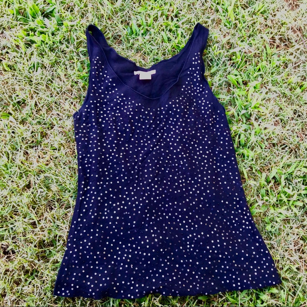 Lu Lu Lamé Black Thank Top